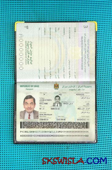 Irak zdjęcie do paszportu pliki PSD, skan i fotografowany obraz